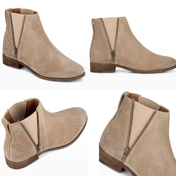 NWOB|Frye Carly Ash Suede Chelsea Ankle Bootie, 7 - Picture 2 of 13
